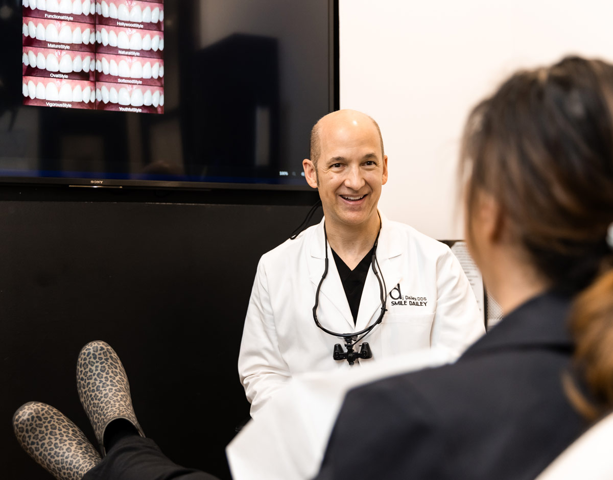 Dr. Dailey consulting with patient