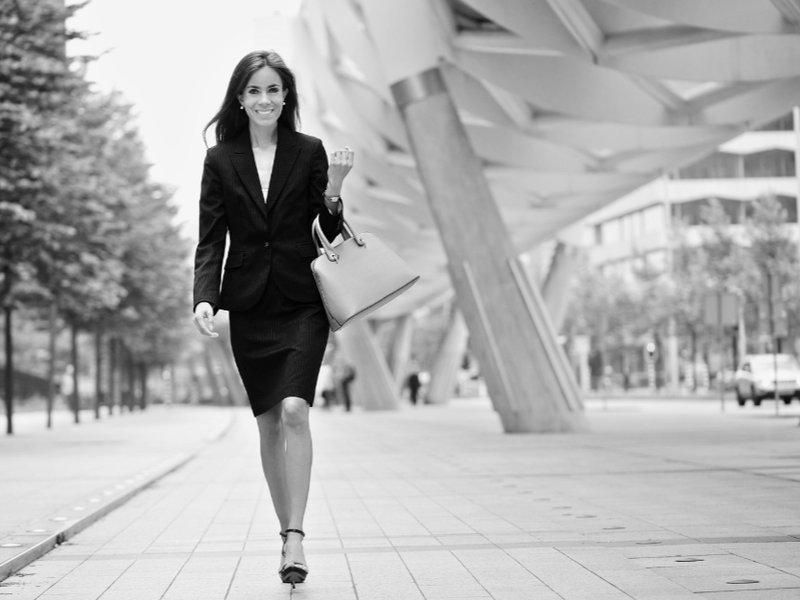 Beautiful business woman smiling confidently
